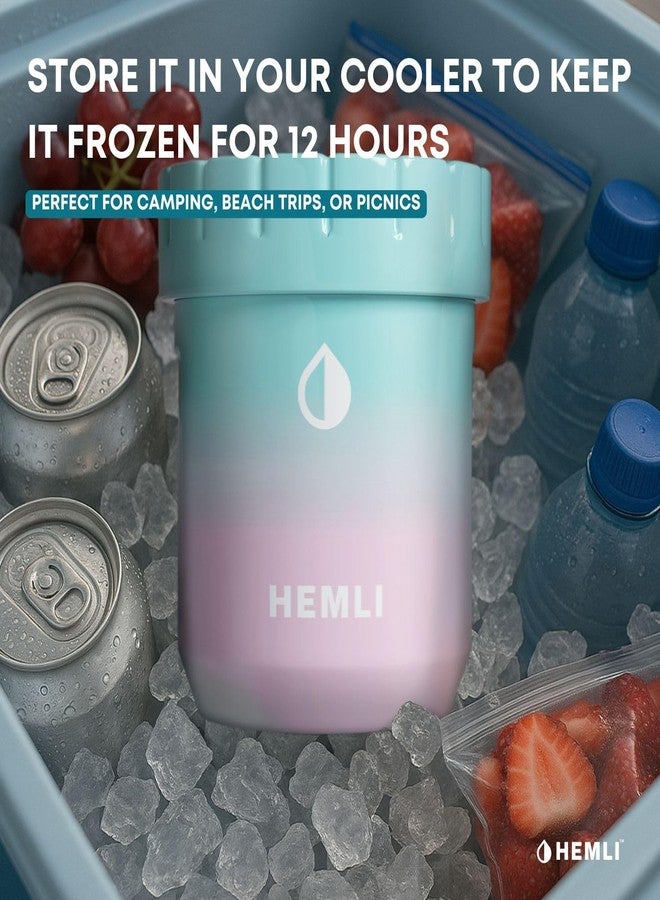 Hemli Ice Cream Pint Cooler, Fits All Standard Ice Cream Pints, Leakproof Lid with Silicone Seal, Non-Slip Bottom, Keeps Ice Cream Frozen for Hours, Stainless Steel Pint Cooler with Grip Lid - Image 4
